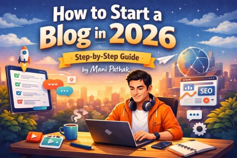 How to start a blog in 2026 — step-by-step guide by Mani Pathak